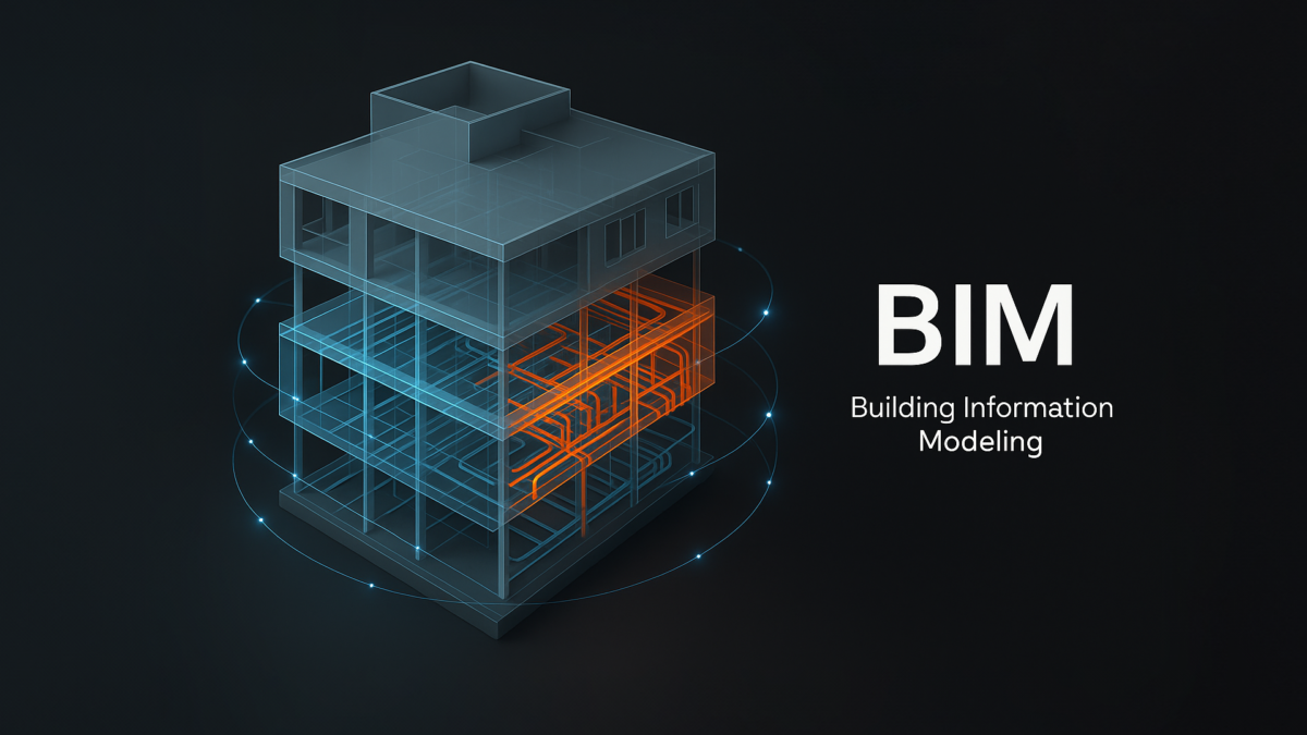 Representación conceptual del método BIM utilizado por Vaer para integrar diseño arquitectónico, documentación y ejecución de obras llave en mano